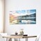 Lake Landscape Canvas Wall Art – Modern Nature Boat Scene Sunrise Print for Bedroom & Living Room